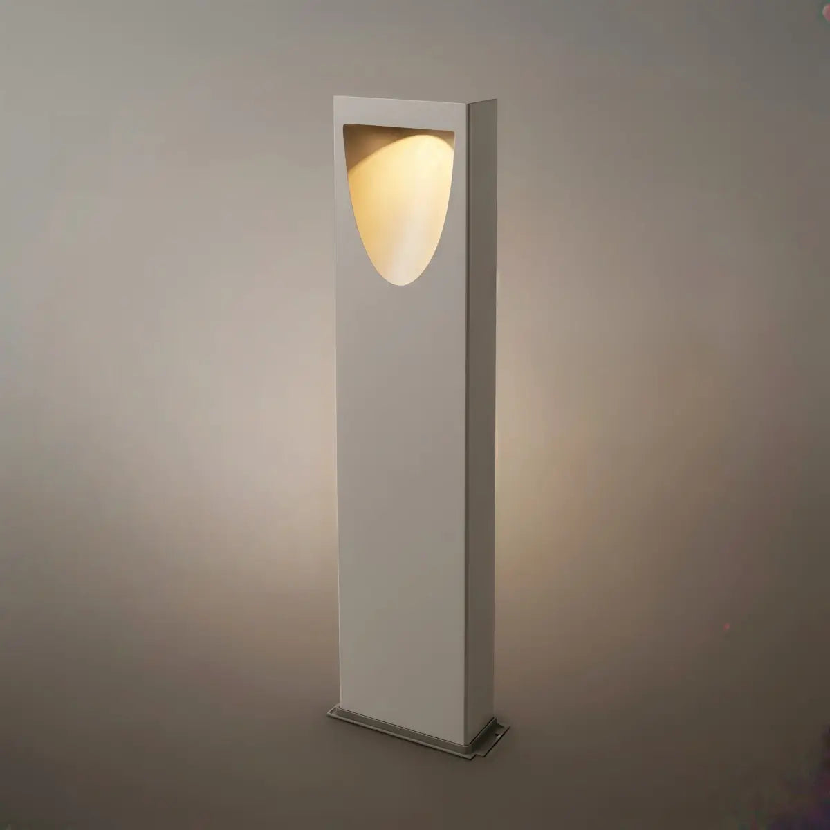 Arcato Minimalist Metal & Stone Path Light - Grey Rectangular for Outdoor