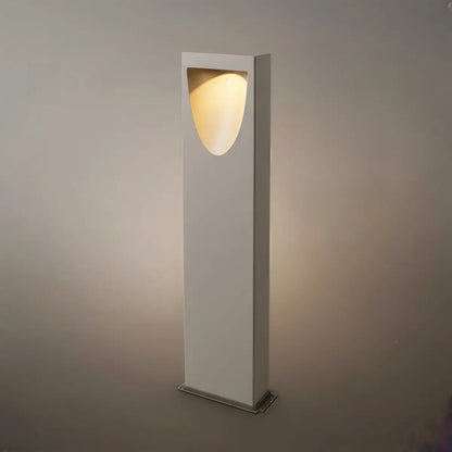 Arcato Minimalist Metal & Stone Path Light - Grey Rectangular for Outdoor