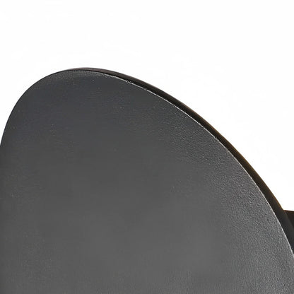 Velora Minimalist Pebble Outdoor Wall Lamp - Black/Grey Metal/Acrylic for Patio