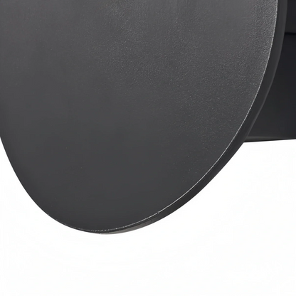 Velora Minimalist Pebble Outdoor Wall Lamp - Black/Grey Metal/Acrylic for Patio