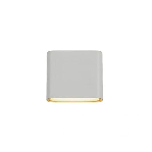 Nuvlight Minimalist Rectangular Outdoor Wall Lamp - Black Metal for Patio