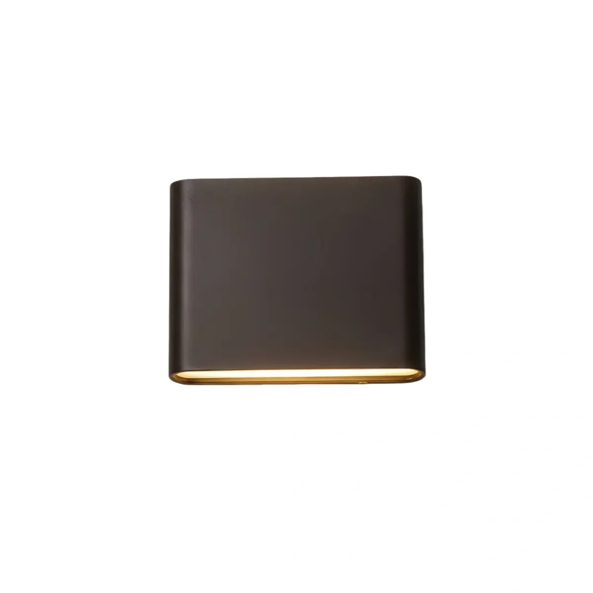 Irondale Minimalist Rectangular Outdoor Wall Lamp - Black Metal for Patio