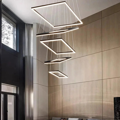 Black Linear Chandelier for Dining Table