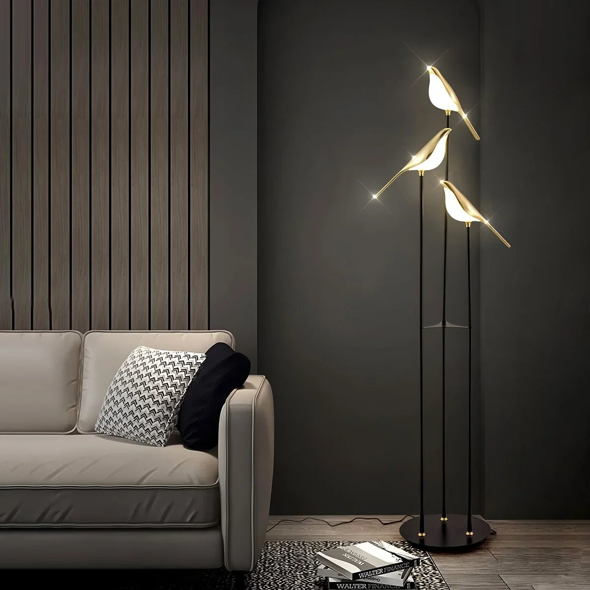 Gold Bird Chandelier for Living Room