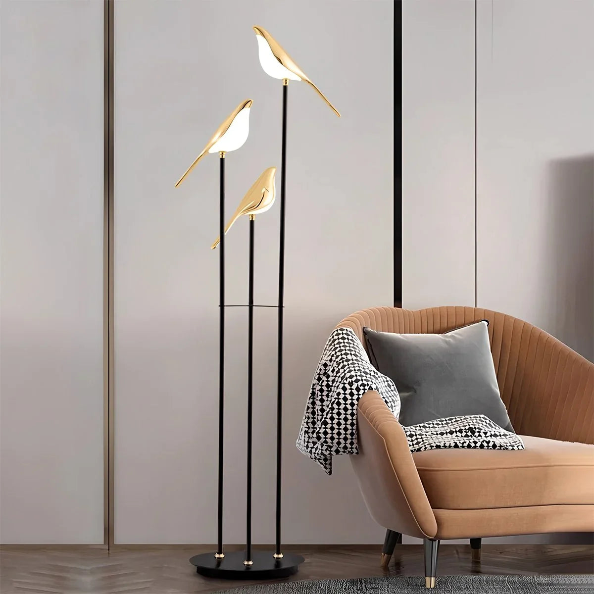 Gold Bird Chandelier for Living Room