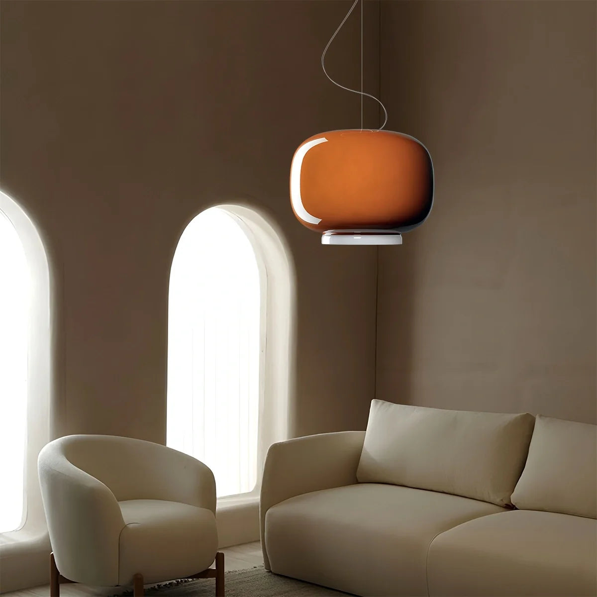 Nuvlight Modern Colored Glass Lantern Pendant Light