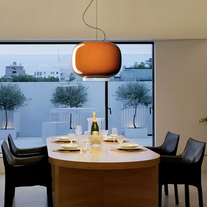 Nuvlight Modern Colored Glass Lantern Pendant Light