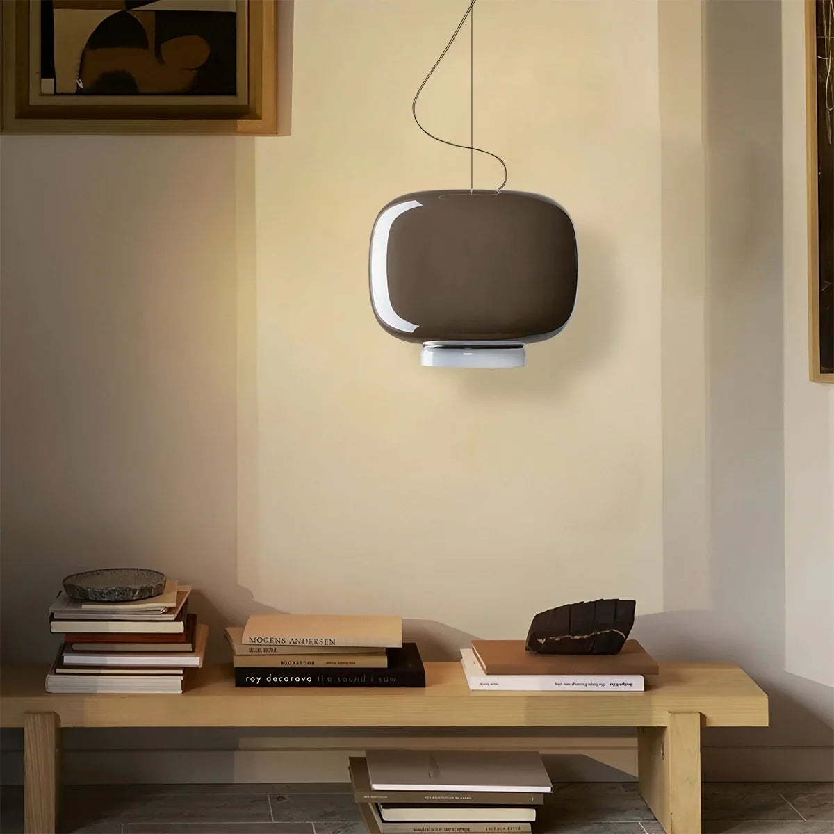 Nuvlight Modern Colored Glass Lantern Pendant Light
