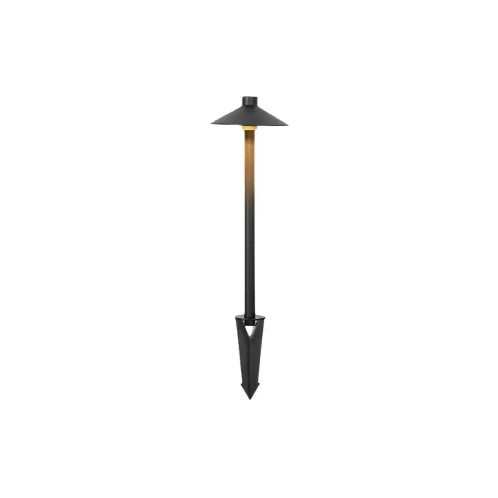 Irondale Modern Black Hooded Outdoor Path Light – Waterproof Garden Lighting
