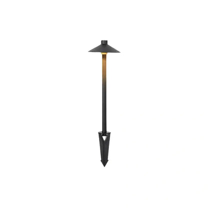 Irondale Modern Black Hooded Outdoor Path Light – Waterproof Garden Lighting
