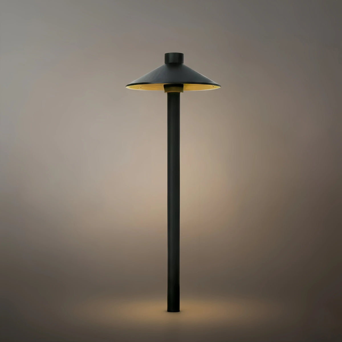 Irondale Modern Black Hooded Outdoor Path Light – Waterproof Garden Lighting