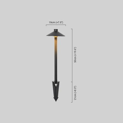 Irondale Modern Black Hooded Outdoor Path Light – Waterproof Garden Lighting
