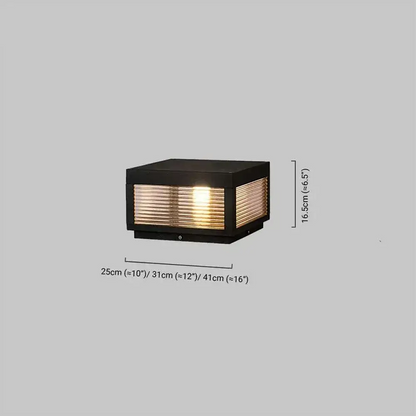 Irondale Modern Black Solar Pillar Light – Outdoor Lighting for Doorway/Path