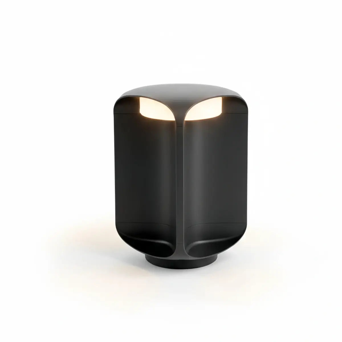 Stellar Modern Cylindrical Outdoor Floor Lamp – Black or Grey Metal & Glass Fixture