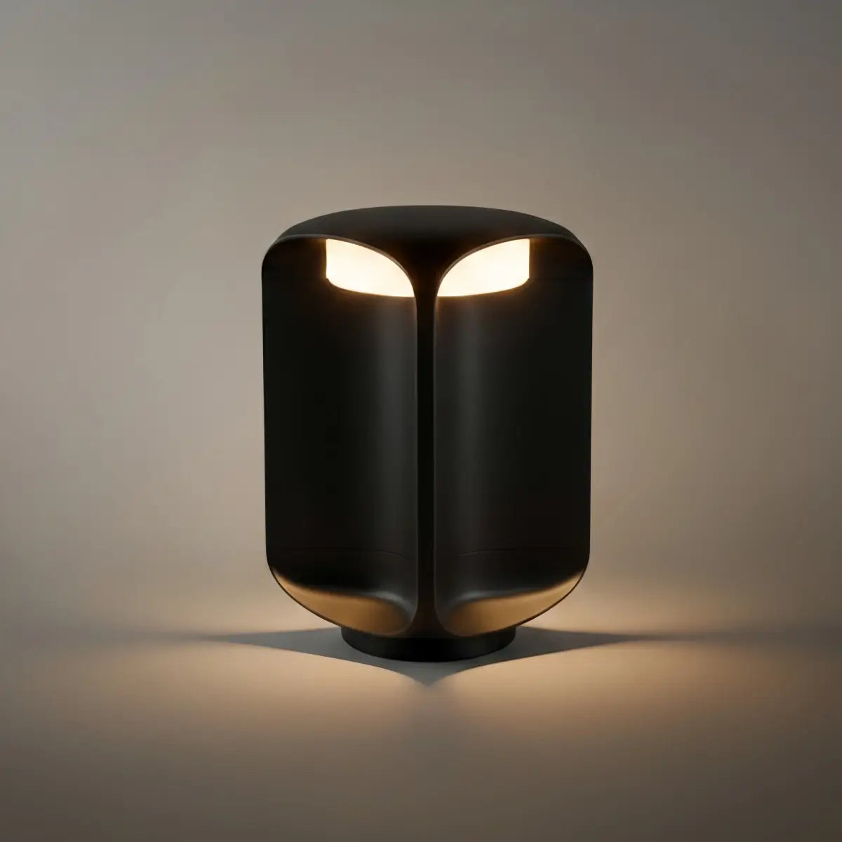 Nuvlight Modern Cylindrical Outdoor Floor Lamp – Black or Grey Metal & Glass Fixture