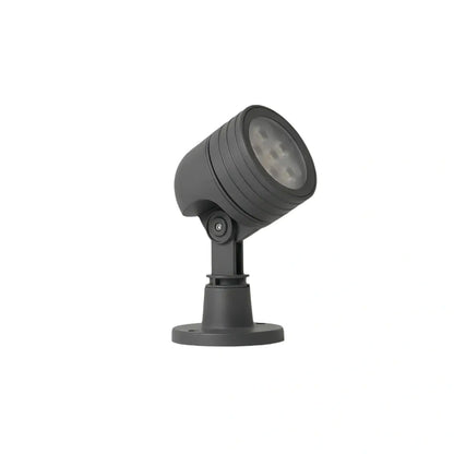 Irondale Modern Cylindrical Outdoor Ground Light – Black Metal/Glass for Garden