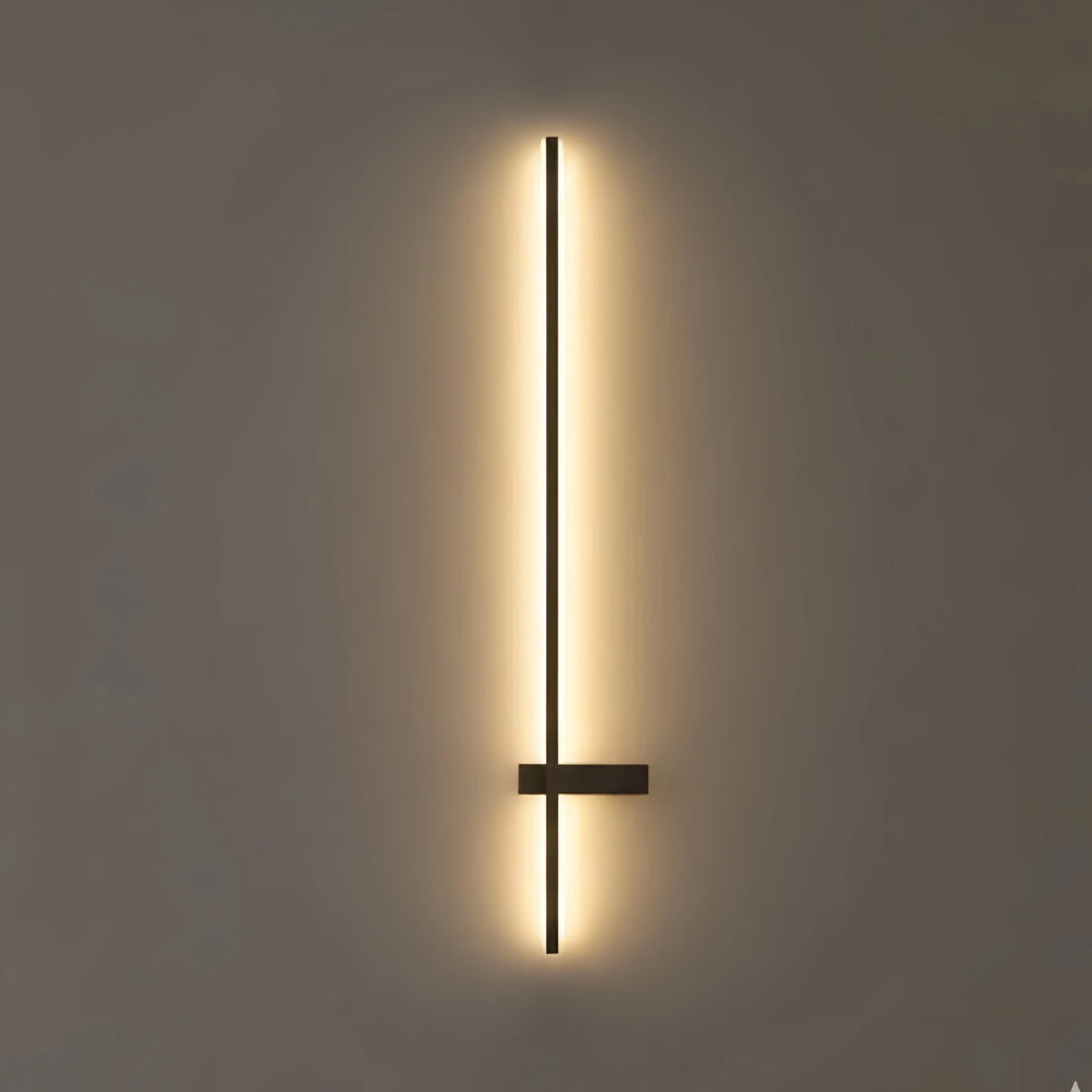Nuvlight Modern Linear LED Wall Lamp – Black Solar & Sensor Light Outdoor