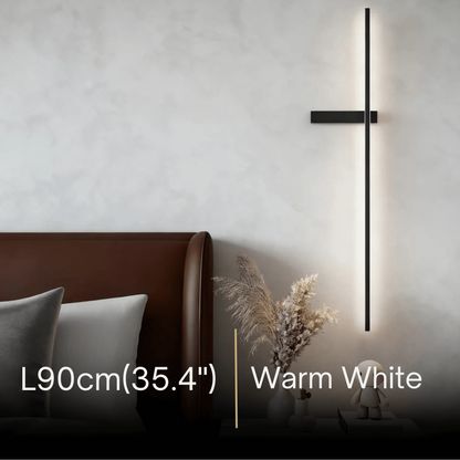 Arcato Modern Linear LED Wall Lamp – Black Solar & Sensor Light Outdoor