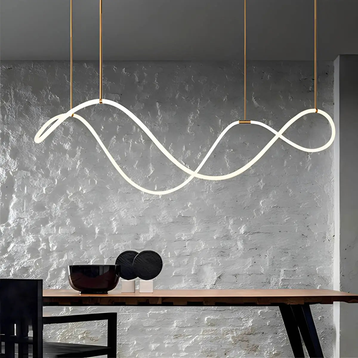 Nuvlight Modern Long Hose Led Pendant Light for Dining Room