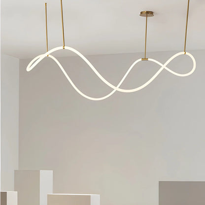 Nuvlight Modern Long Hose Led Pendant Light for Dining Room
