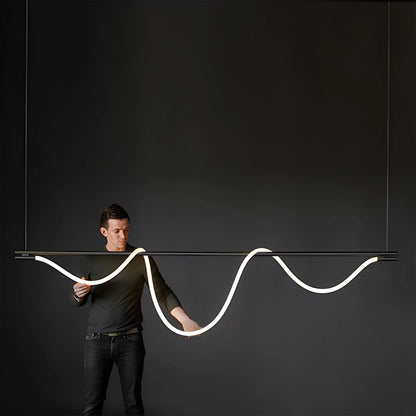 Nuvlight Modern Long Hose Led Pendant Light for Dining Room