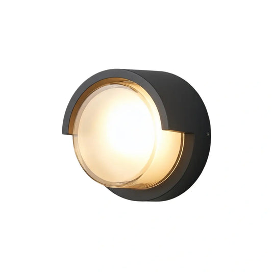 Nuvlight Modern Metal/Acrylic Outdoor Wall Lamp - Round/Rectangular External Wall