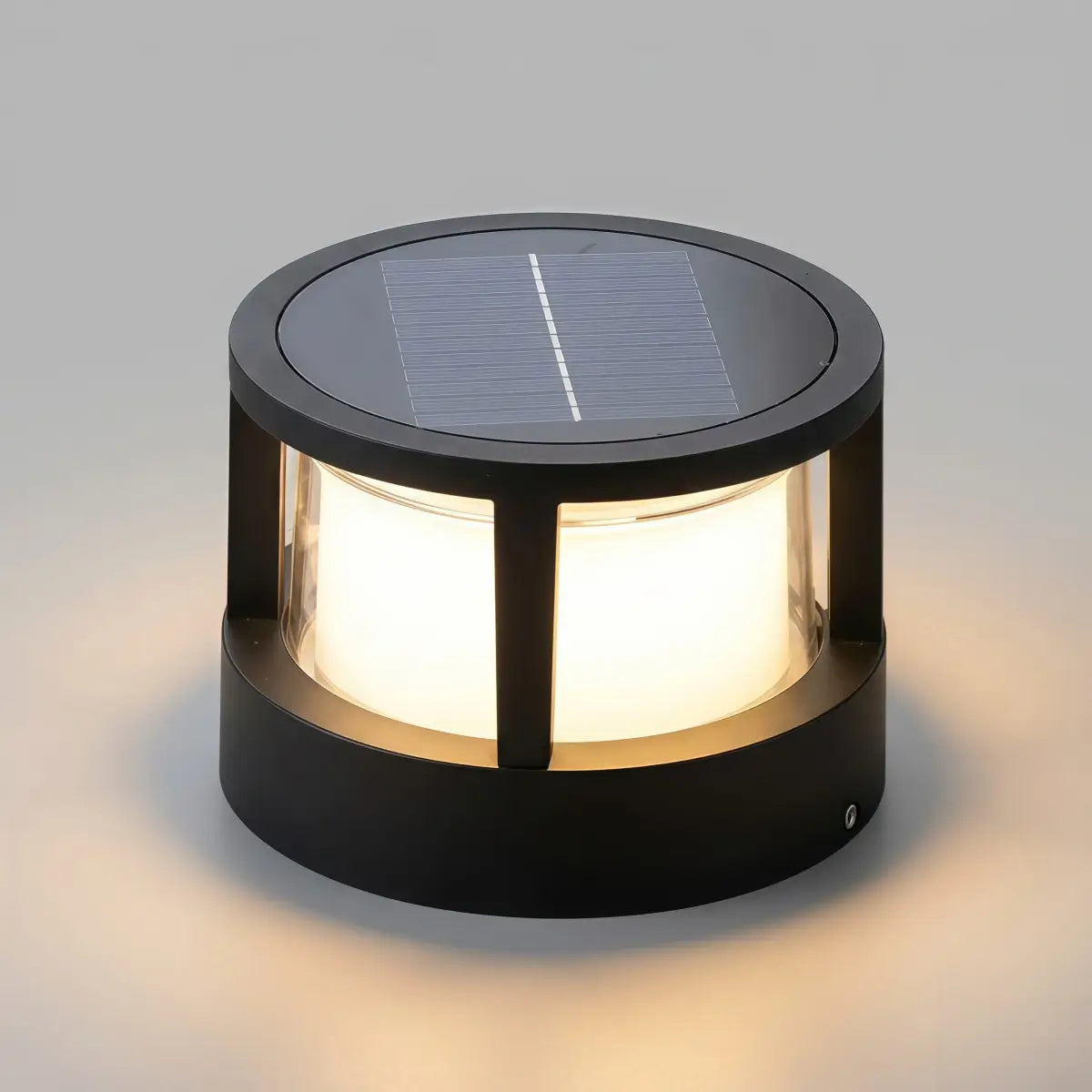 Stellar Modern Metal Outdoor Lamp - Black Cube & Cylinder Design