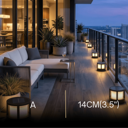 Stellar Modern Metal Outdoor Lamp - Black Cube & Cylinder Design