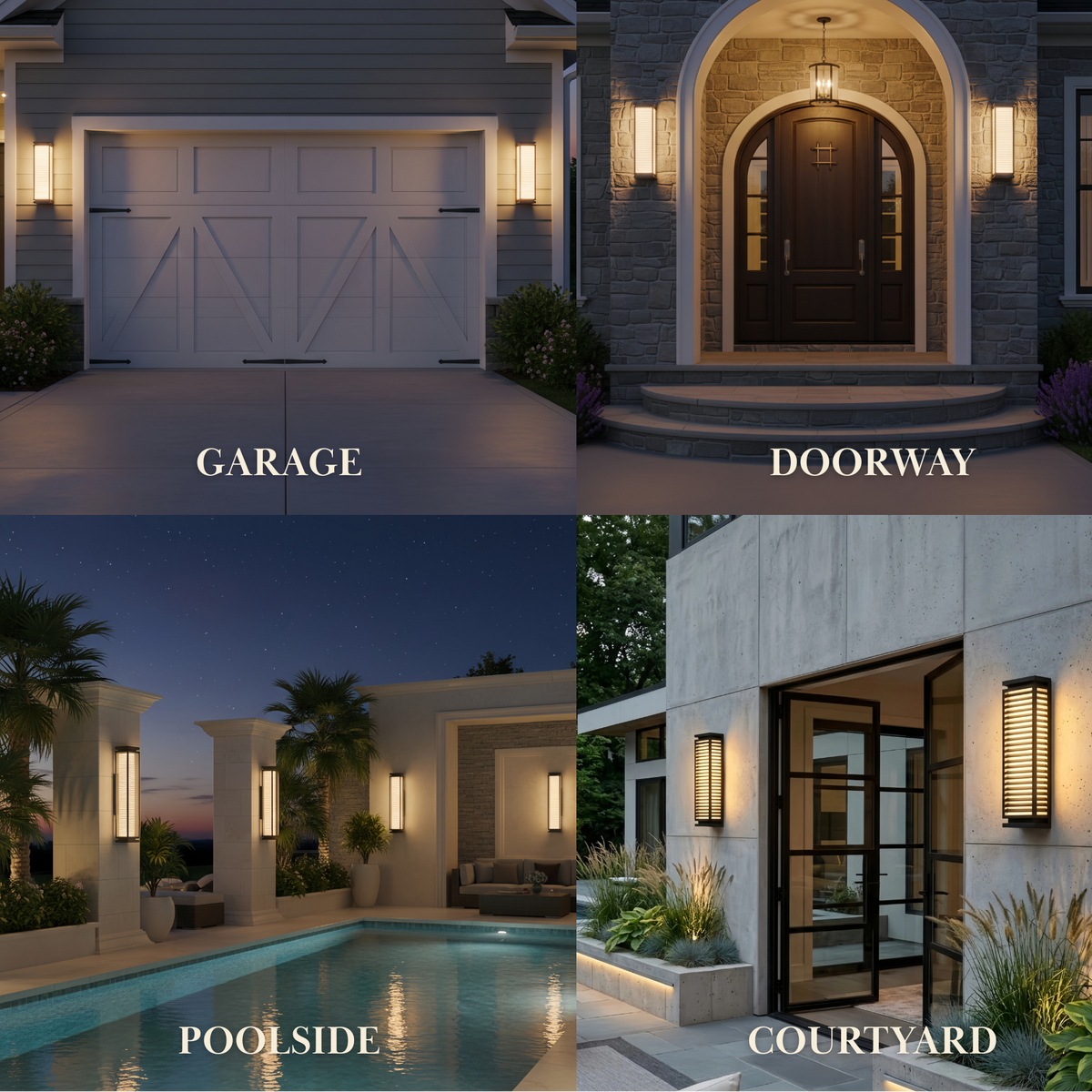 Arcato Modern Outdoor LED Wall Sconce Exterior Wall Lamp for Patio