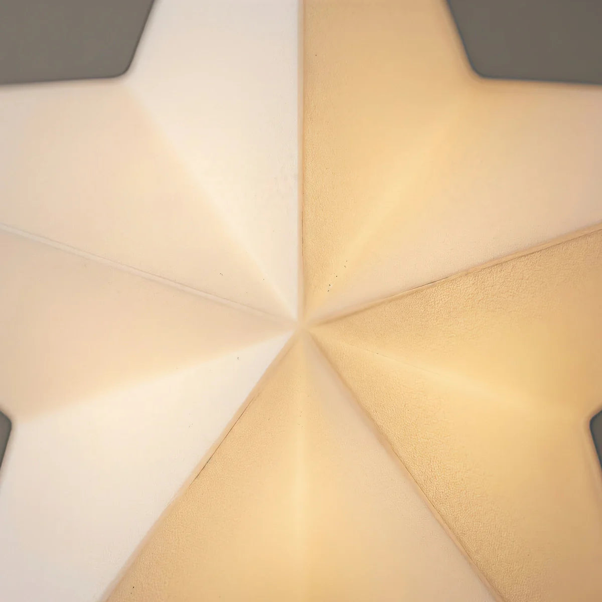 Vivara Modern Outdoor Path Lamp - White Acrylic Star Design Garden/Courtyard