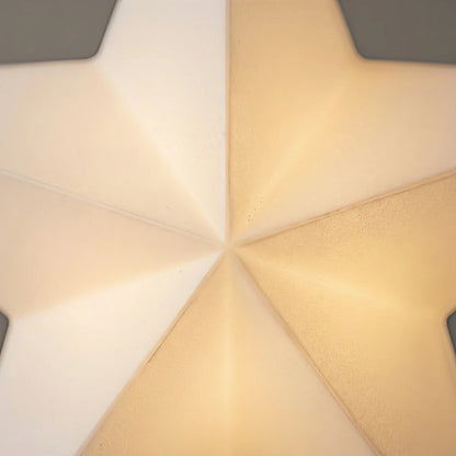 Vivara Modern Outdoor Path Lamp - White Acrylic Star Design Garden/Courtyard