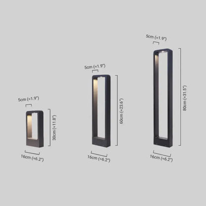 Arcato Modern Black Metal LED Path Light – Outdoor Garden Lighting