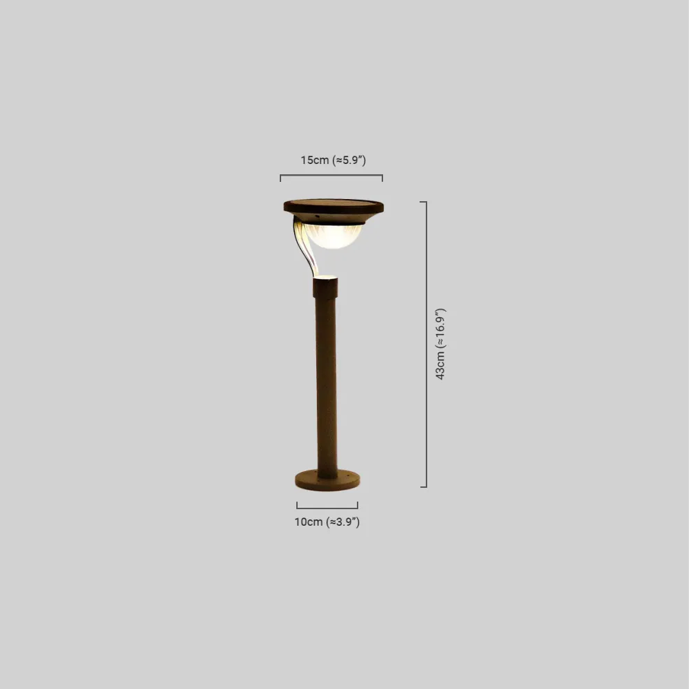Arcato Modern Outdoor Pathway Lights - Dark Grey Metal & Acrylic Bowled Garden