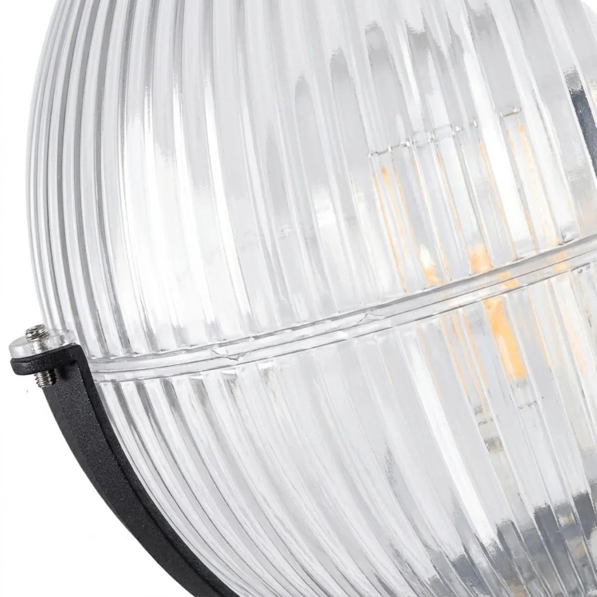Lunara Modern Outdoor Pillar Lights - Black Acrylic Bowled Design for Balcony