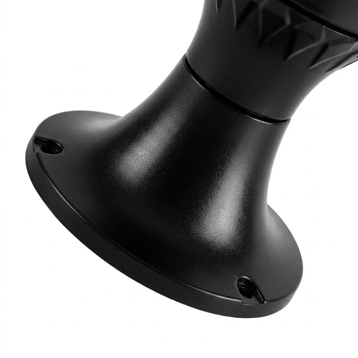 Lunara Modern Outdoor Pillar Lights - Black Acrylic Bowled Design for Balcony