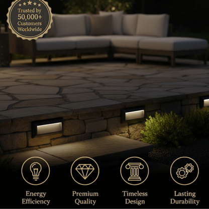 Arcato Modern Outdoor Step Deck Light – Waterproof Pathway Light for Courtyard/Staircase