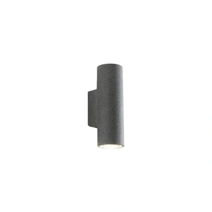 Arcato Modern Outdoor Wall Sconce- Black/White Cement Cylindrical Light for Courtyard