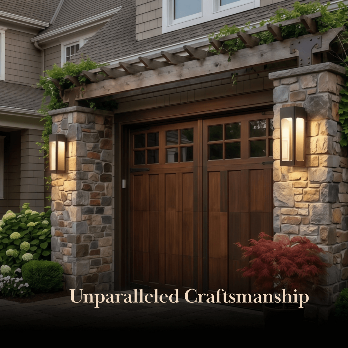 Irondale Modern Outdoor Wall Sconce – Metal Lantern with Sensor for Exterior Wall