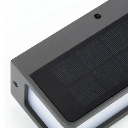 Lunara Modern Solar LED Outdoor Wall Lamp – Waterproof Sensor Light for Courtyard