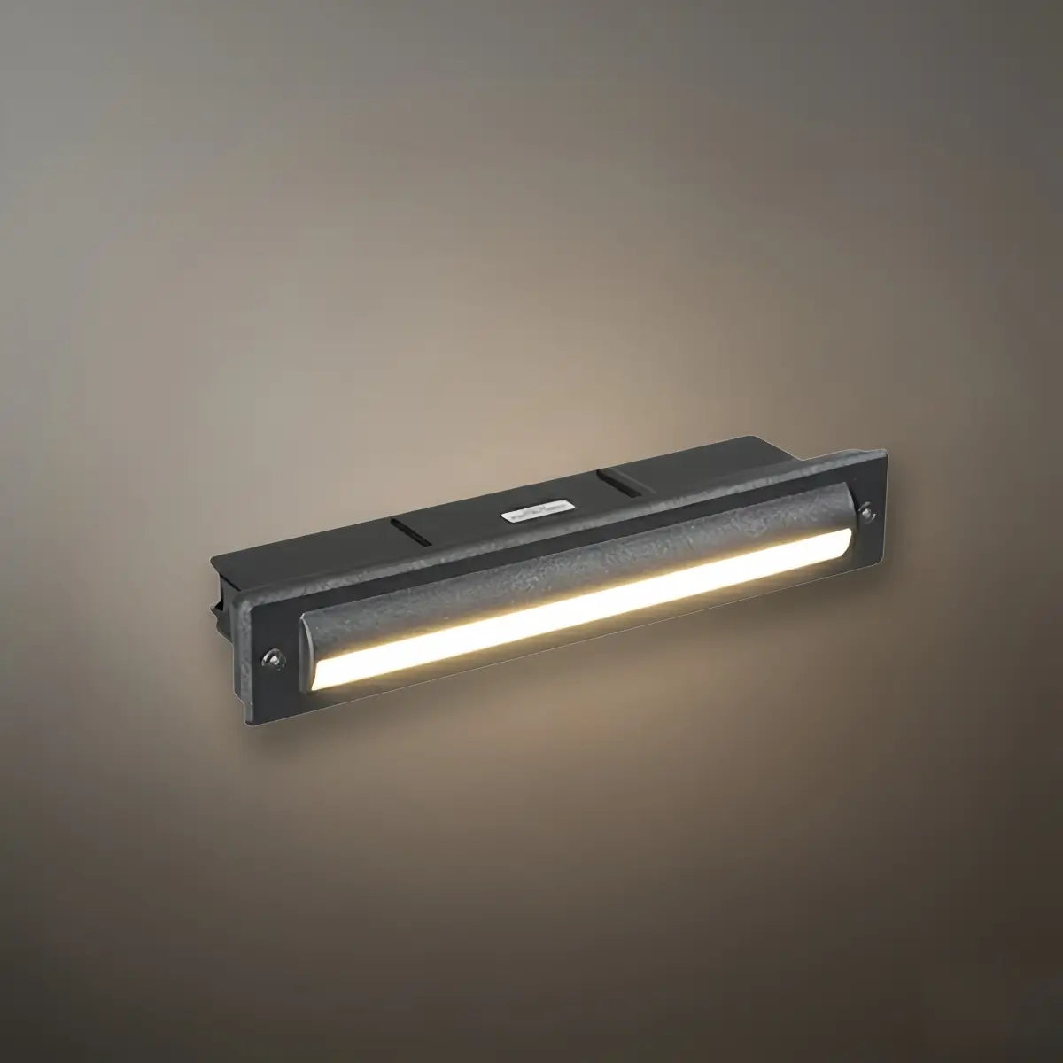Arcato Modern Rectangular Outdoor Deck Step Light - Black Metal/Acrylic for Staircase