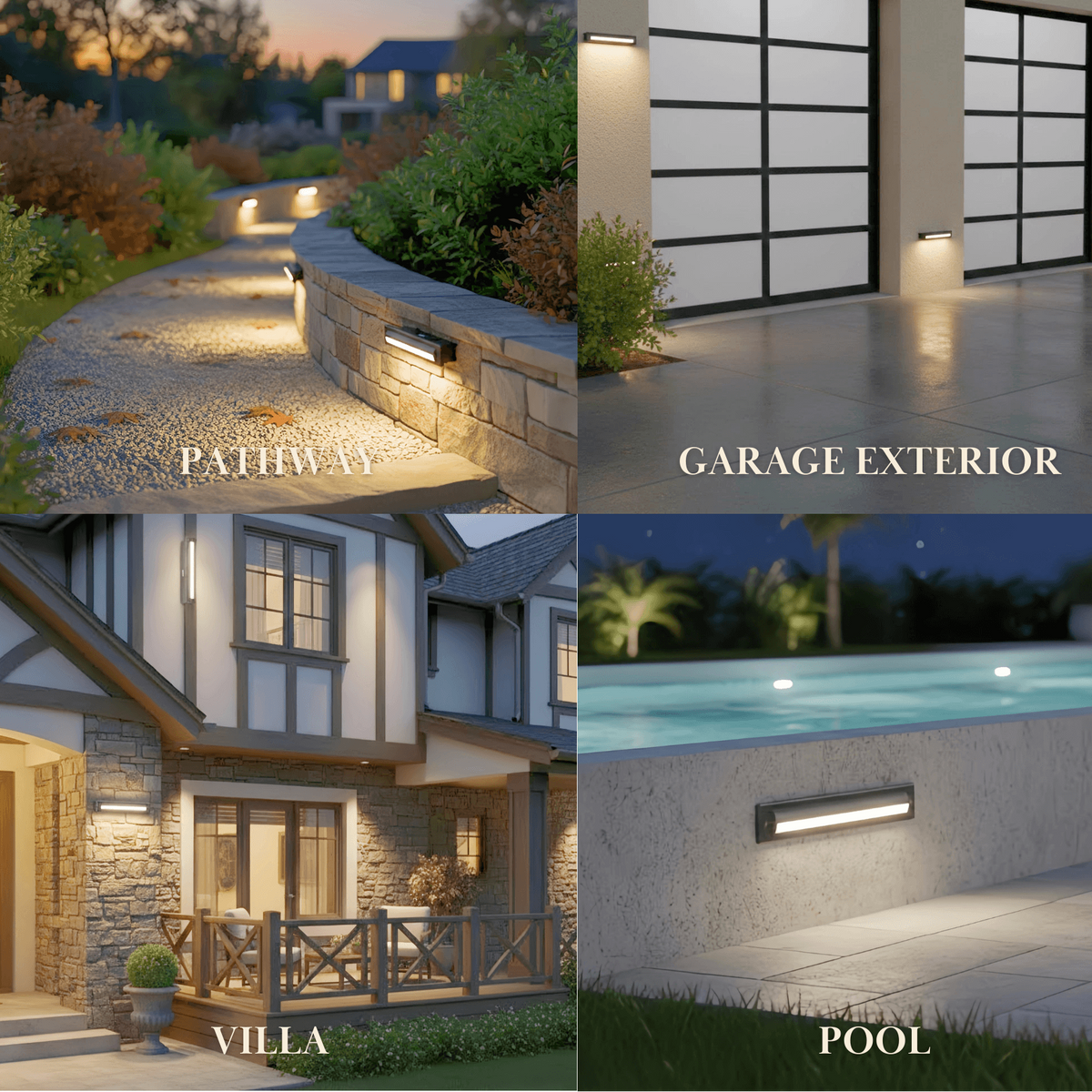 Arcato Modern Rectangular Outdoor Deck Step Light - Black Metal/Acrylic for Staircase