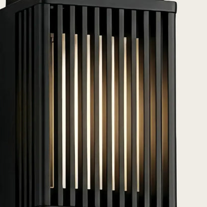 Arcato Modern Rectangular Outdoor Wall Lamp – Black Metal & Acrylic Light