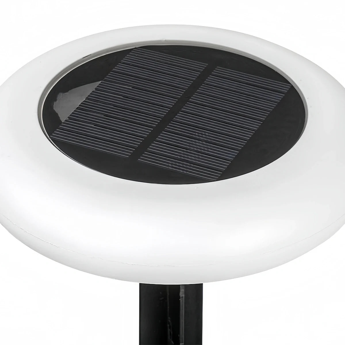 Embrace Modern Rock-Shaped Solar Pathway Light – White Rechargeable Outdoor Lamp