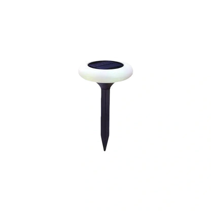 Nuvlight Modern Rock-Shaped Solar Pathway Light – White Rechargeable Outdoor Lamp