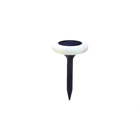Nuvlight Modern Rock-Shaped Solar Pathway Light – White Rechargeable Outdoor Lamp