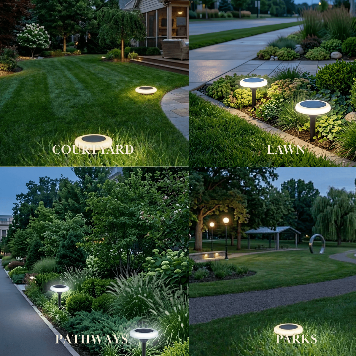 Embrace Modern Rock-Shaped Solar Pathway Light – White Rechargeable Outdoor Lamp
