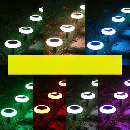 Embrace Modern Rock-Shaped Solar Pathway Light – White Rechargeable Outdoor Lamp
