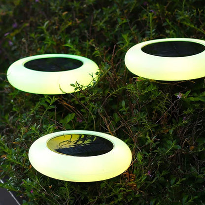 Embrace Modern Rock-Shaped Solar Pathway Light – White Rechargeable Outdoor Lamp