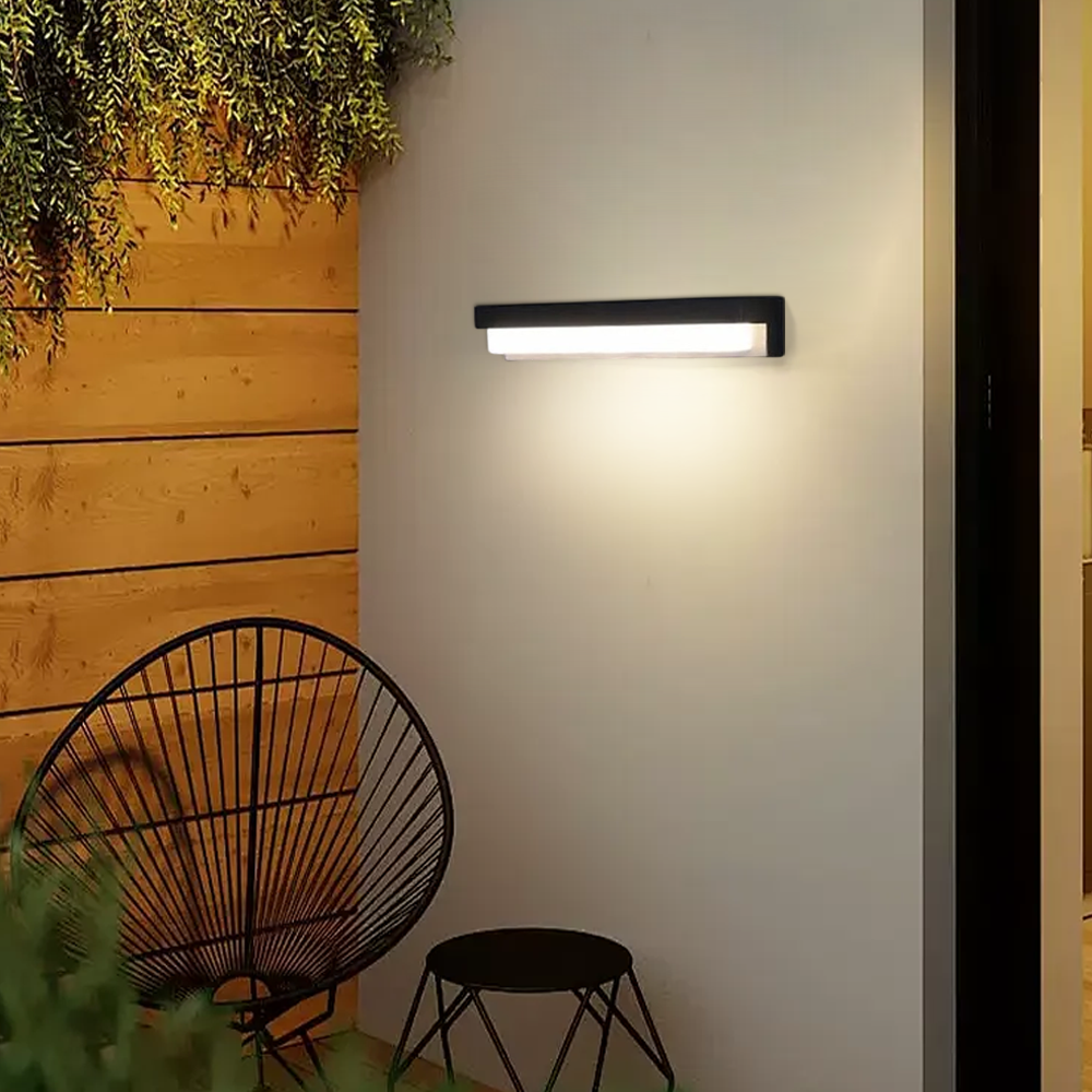 Arcato Modern Solar Linear Outdoor Wall Lamp – Metal & Acrylic Light for Exterior Walls