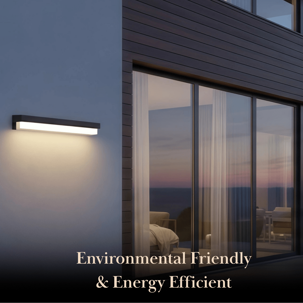 Arcato Modern Solar Linear Outdoor Wall Lamp – Metal & Acrylic Light for Exterior Walls